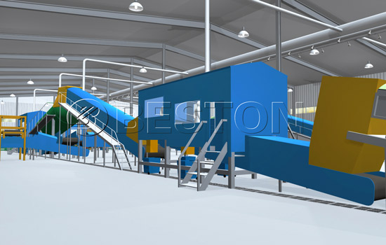Beston Trash Recycling Equipment Model Diagram with Great Design
