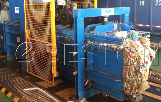 Packing Machine in the Waste Separation Plant