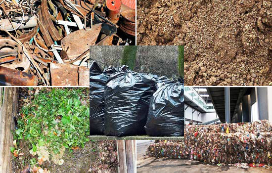 Sorted Waste from Waste Separation Equipment